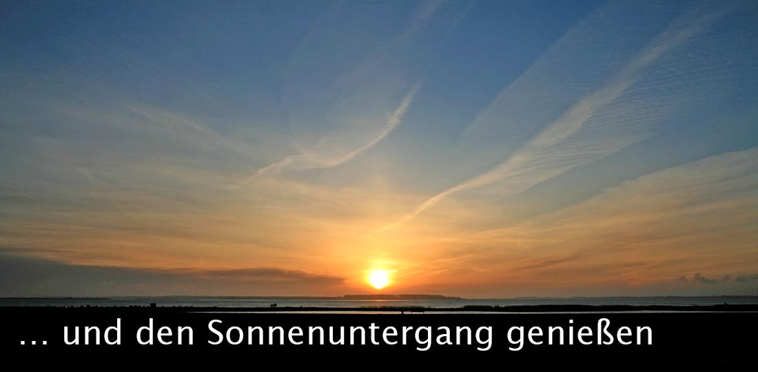Fewo Hiddensee vom Obergeschoss den Sonnenuntergang genießen